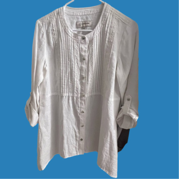 JONES New York sport white tunic top size s - Picture 1 of 4